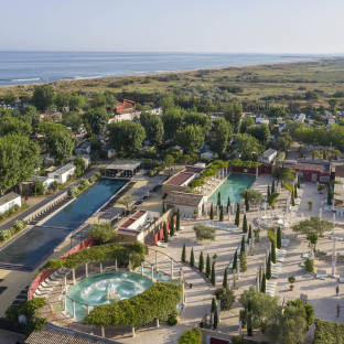 Serignan Plage Nature - Balnéo - Vue aérienne de l\'espace balnéo et de la plage