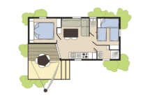 Serignan Plage Nature - Entdeckung des Naturismus - Cottage Balnéo - Plan der Mietunterkunft